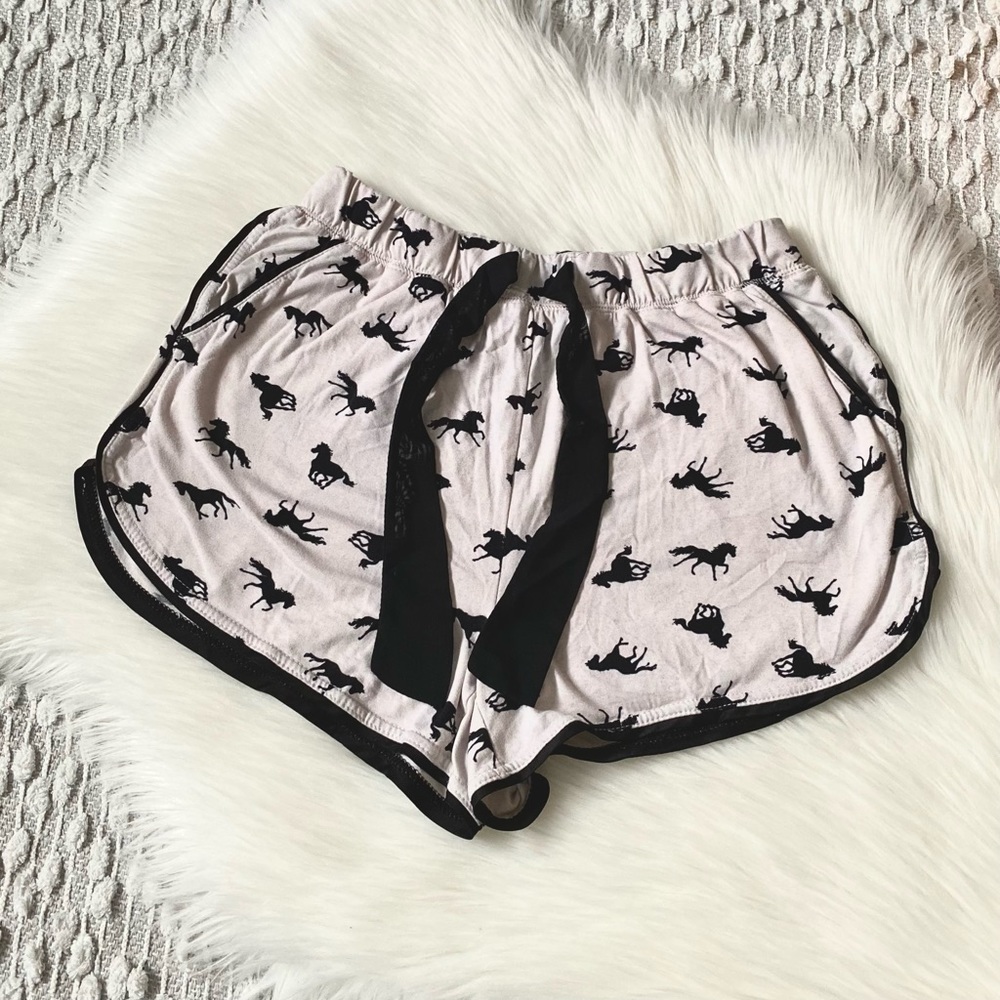 (💚4/$20) Horse print Fabulous Just Like You pj shorts